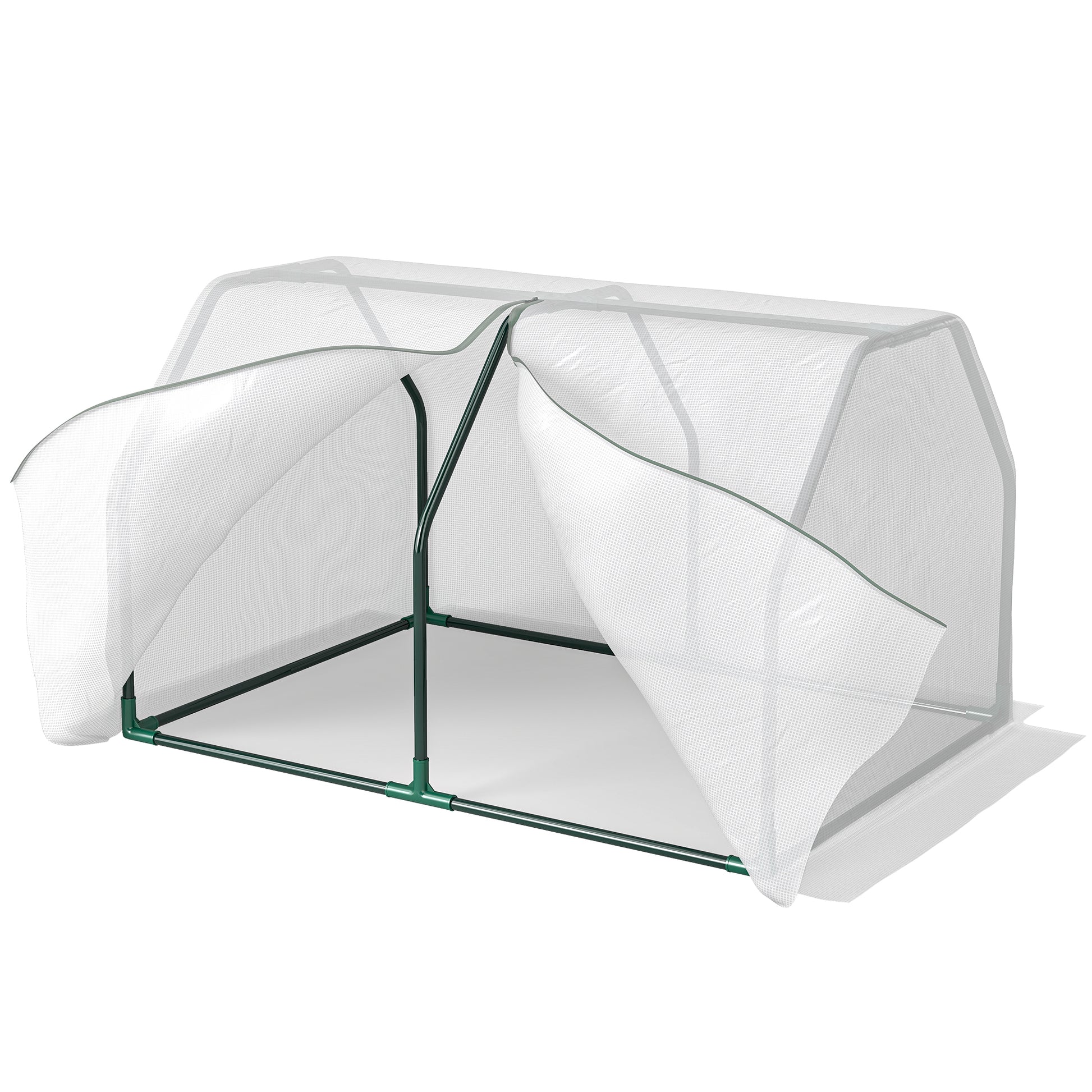 Outsunny Invernadero De Terraza 100x70x60cm Con Cremallera Para Cultivos Plantas_0