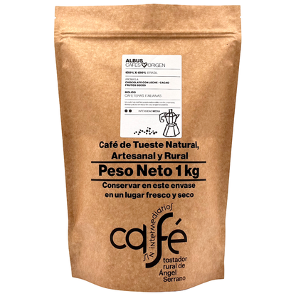 Cafe Sin Intermediarios Café Brasil Albus Molido Italiana (moka) 1 Kg_0