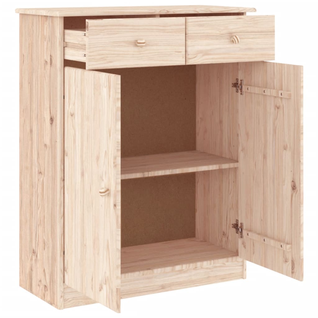 Mueble Zapatero Alta Madera Maciza De Pino 77x35x96 Cm / Vetonek_3