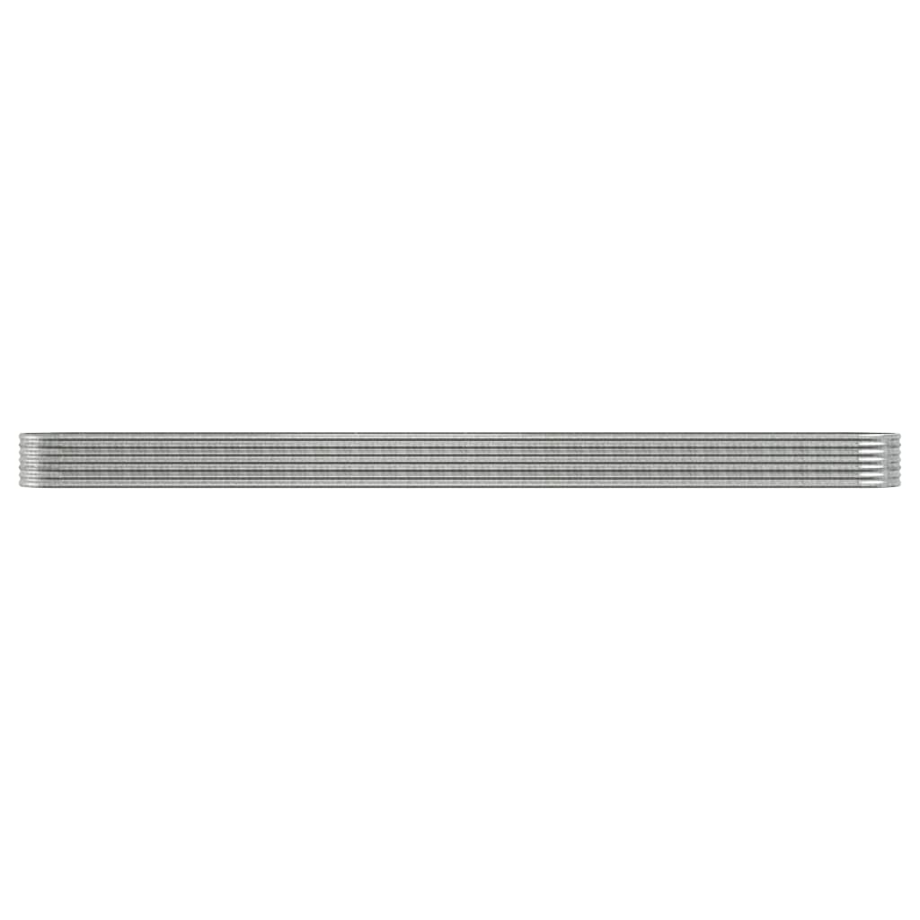 Jardinera Arriate Acero Galvanizado Plata 620x80x36 Cm_2