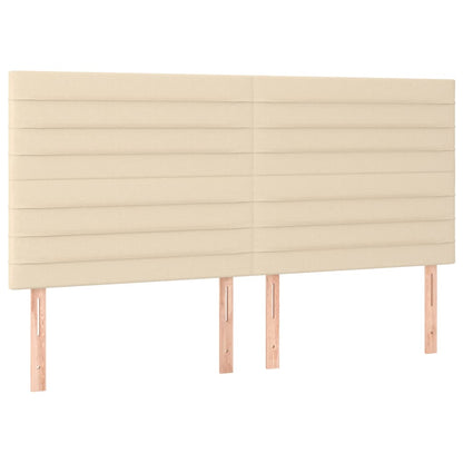 Estructura De Cama Con Cabecero De Tela Color Crema 200x200 Cm / Vetonek_2