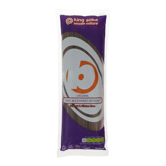 Noodles de trigo sarraceno 100% sem glúten em formato de esparguete Bio King Soba 250 g