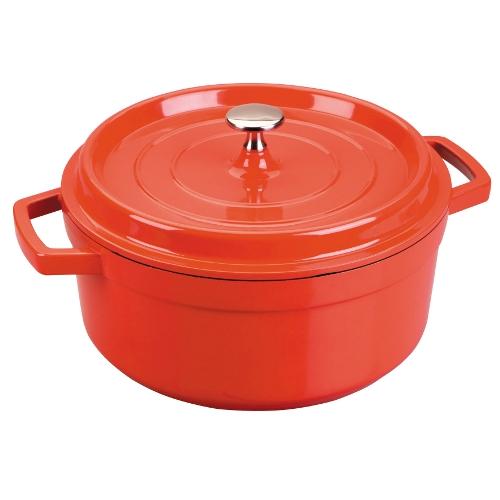 Panela cocotte em alumínio fundido vermelho Lacor, diâmetro 24 cm