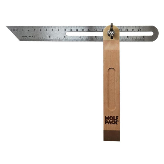 Escuadra Medidora Biselada Con Escala 22 Cm. Falsa Escuadra, Escuadra Biselada, Escuadra De Carpintero, Escuadra Combinada_0