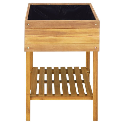 Jardinera Elevada De Madera Maciza De Acacia 78,5x58,5x78,5 Cm_3