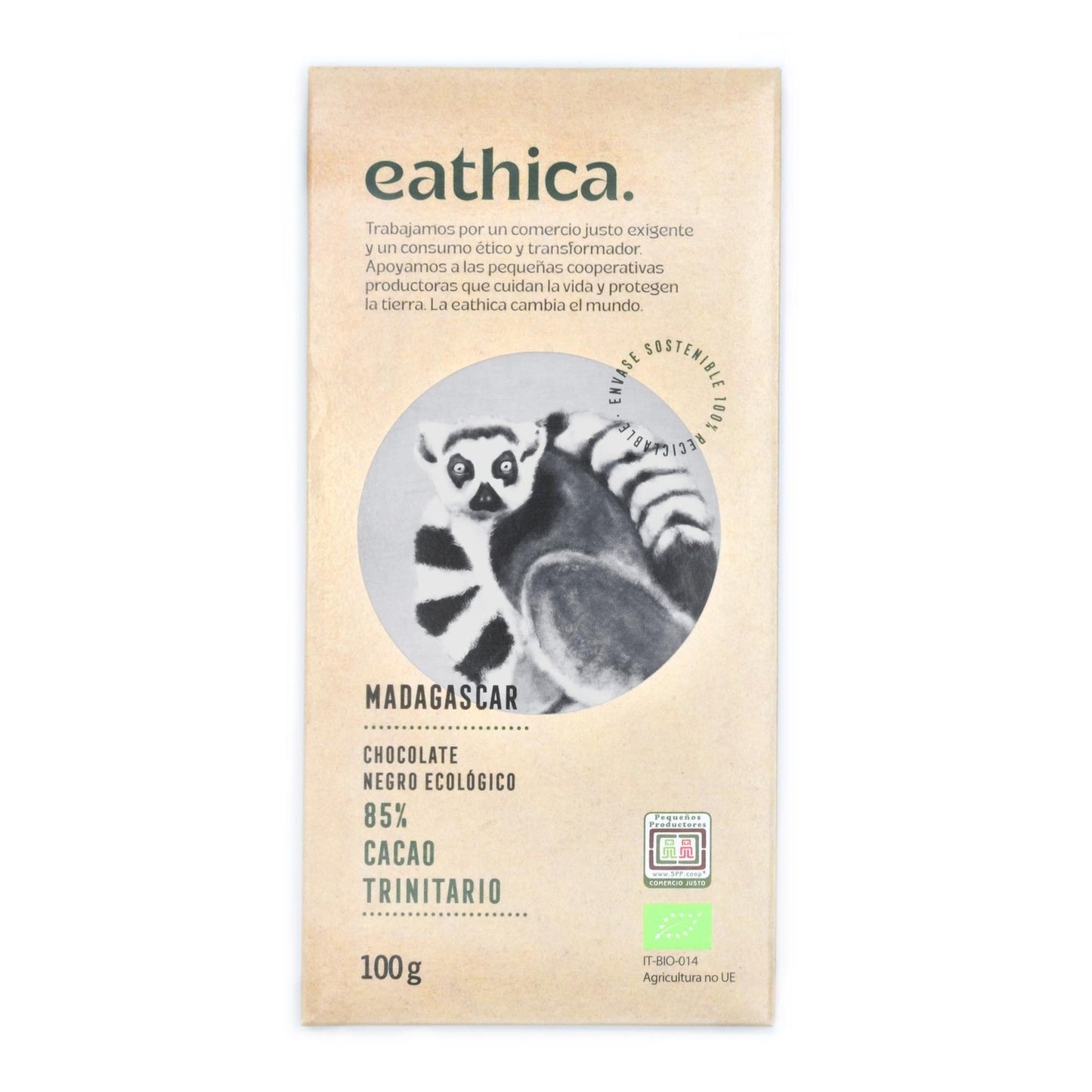 Eathica Chocolate 85% Madagáscar BIO 100 g