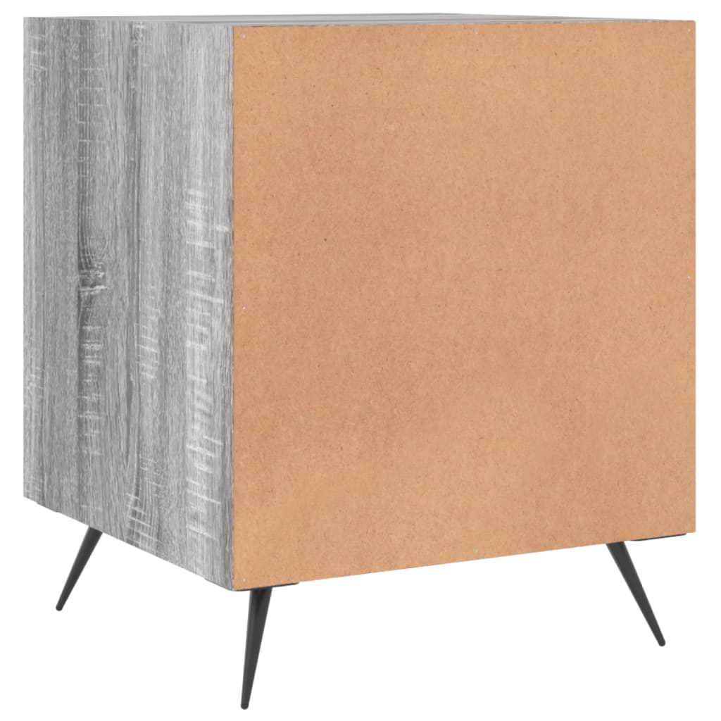 Mesita De Noche Madera De Ingeniería Gris Sonoma 40x40x50 Cm_4