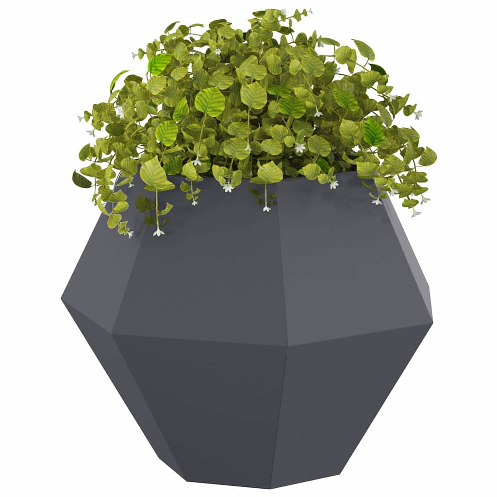 Jardinera 2 Uds. Gris Antracita 75 X 75 X 60 Cm Acero_2