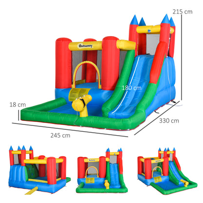 Outsunny Castillo Hinchable Para Niños +3 Años 330x245x215 Cm Multicolor_2