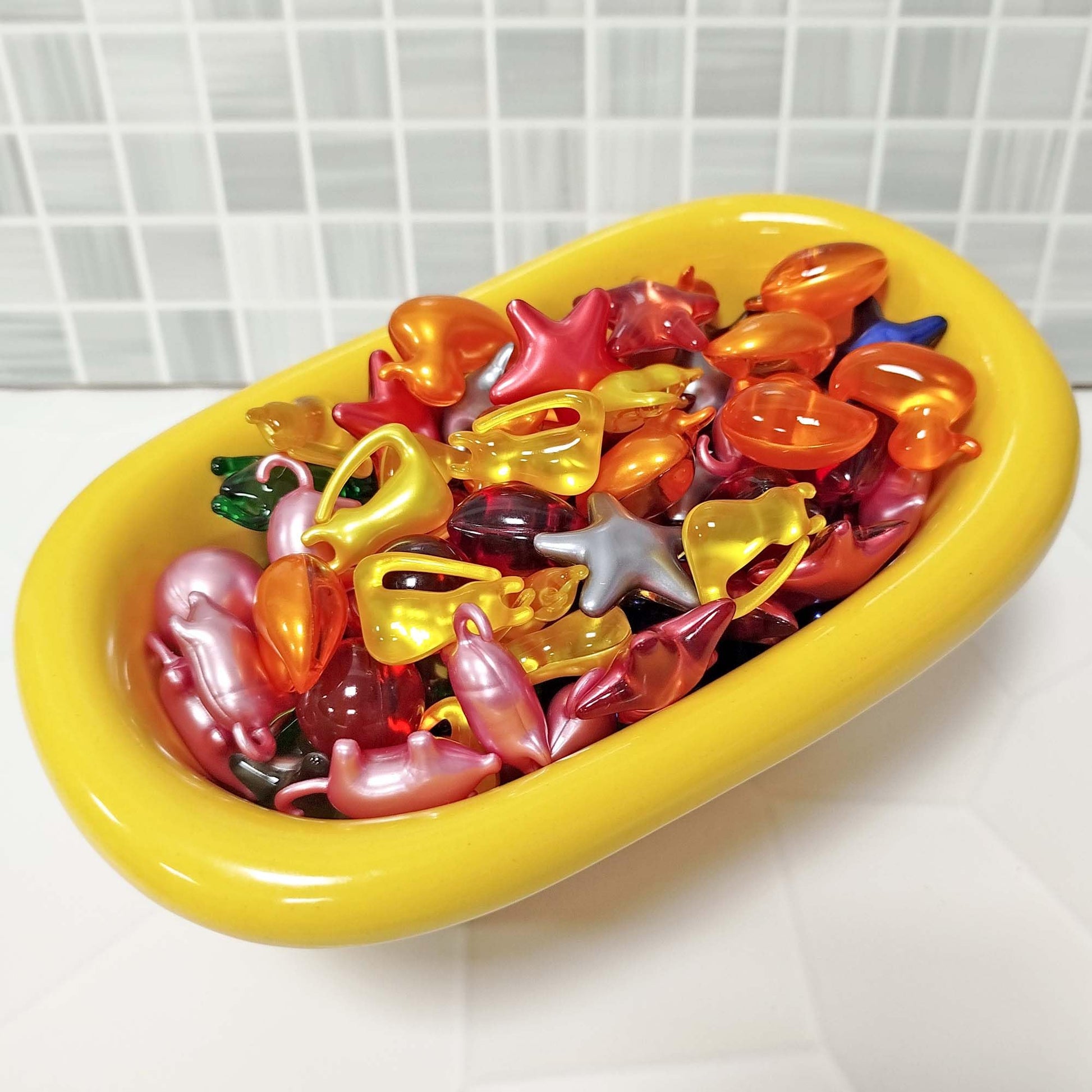 80 Perlas De Baño De Formas Variadas - Con Aceite De Soja - Hidrata, Suaviza Y Perfuma La Piel - Aroma Varios_3