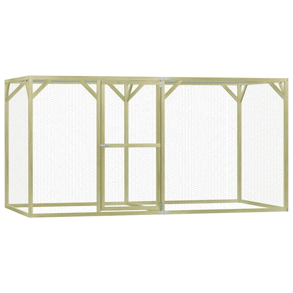 Vidaxl Gallinero De Madera De Pino Impregnada 1,5x3x1,5 M_0