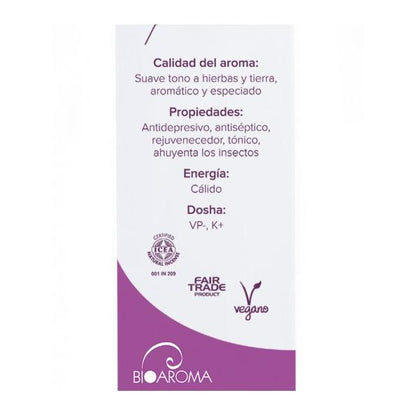 Incenso orgânico Bioaroma de Patchouli, 12 varetas