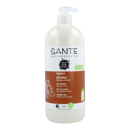 Gel de banho biológico de coco e baunilha Sante 950 ml