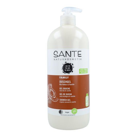 Gel de banho biológico de coco e baunilha Sante 950 ml