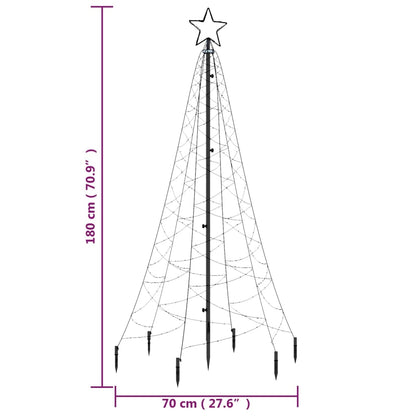 Vidaxl Árbol De Navidad Con Pincho 200 Led Blanco Cálido 180 Cm_2