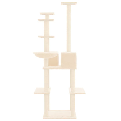 Vidaxl Rascador Para Gatos Con Postes De Sisal Color Crema 167 Cm_3