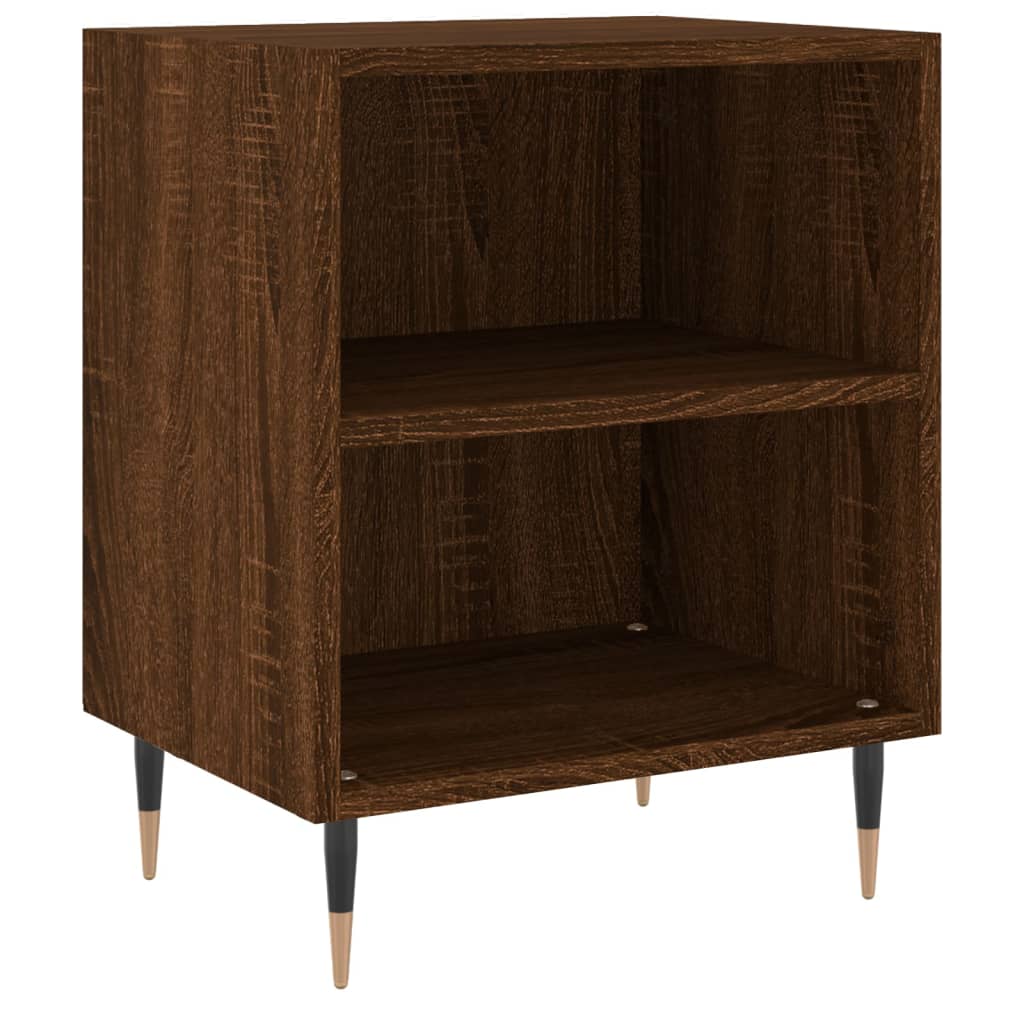 Mesita De Noche 2 Uds Madera Ingeniería Roble Marrón 40x30x50cm_2