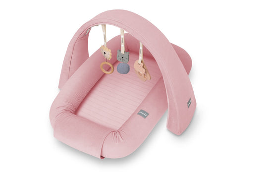Cuna Nido 3 En 1 Con Arco De Juegos - Pink_0