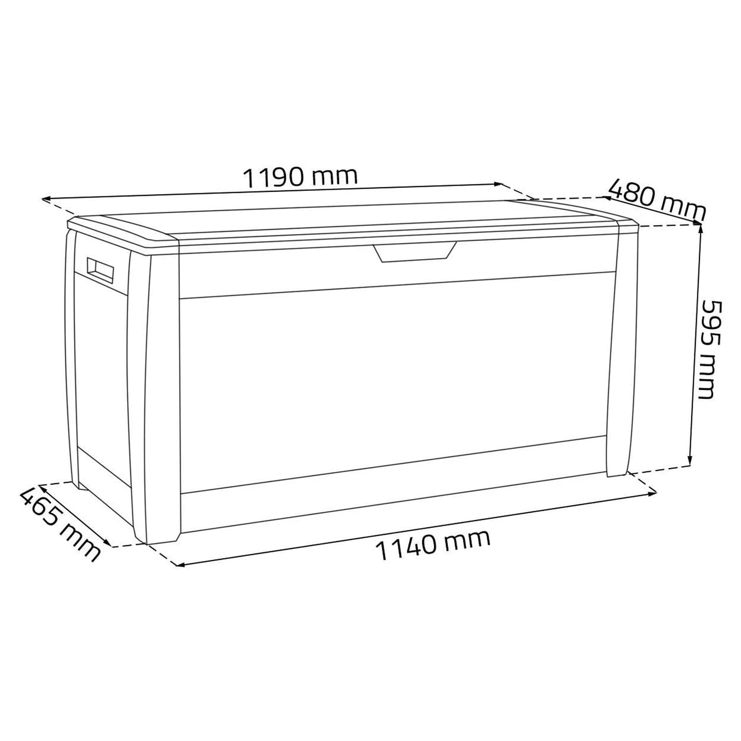 Baul De Jardin 310 Litros Boxe Rato En Color Chocolate 119 X 48 X 60 Cm_1