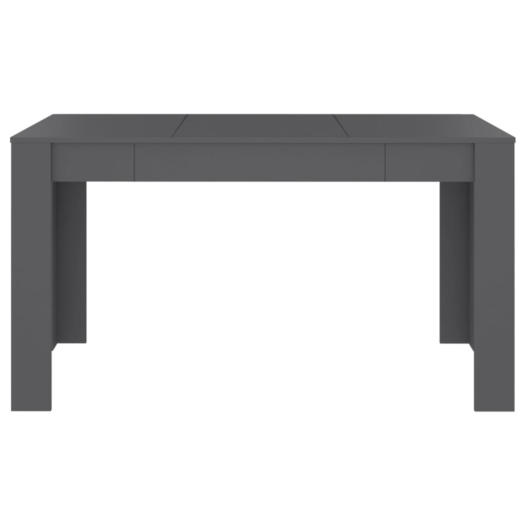 Mesa De Comedor De Madera Contrachapada Gris 140x74,5x76 Cm_1