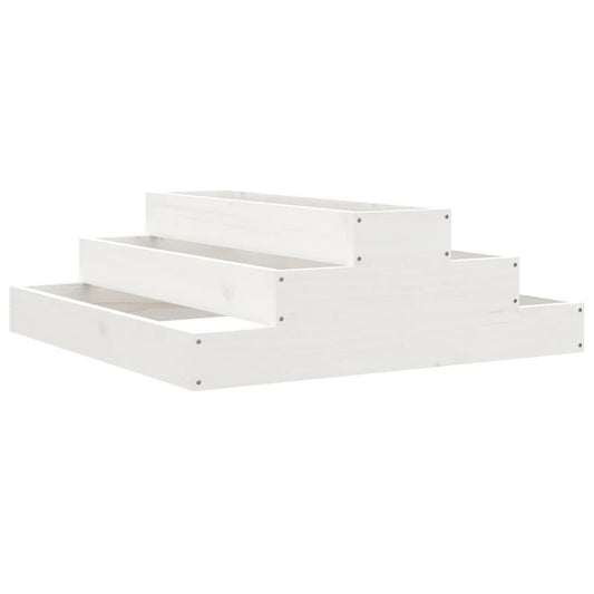 Jardinera De Madera Maciza De Pino Blanco 80x80x27 Cm_0