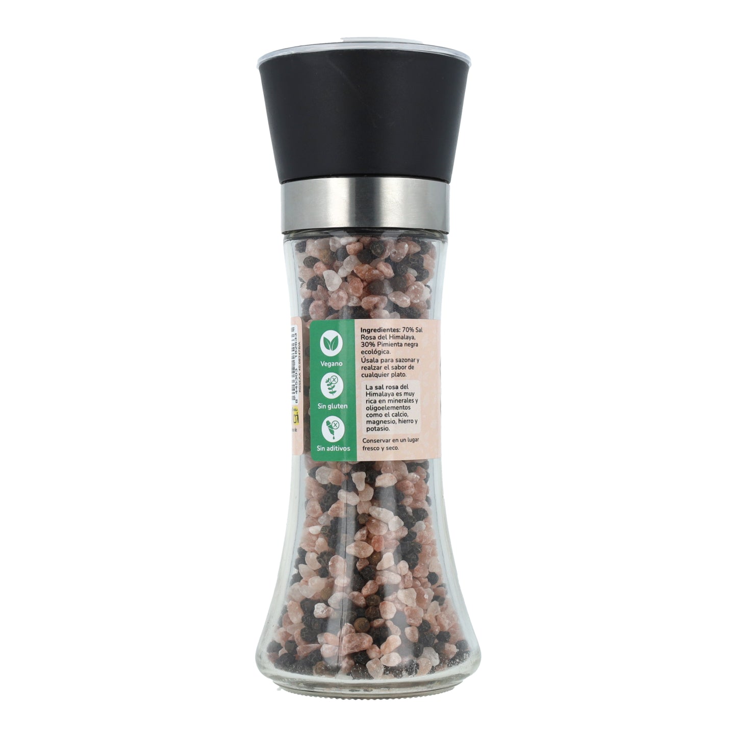 Moinho de sal rosa com pimenta preta Bio ECO Planeta Huerto 200g