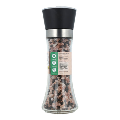 Moinho de sal rosa com pimenta preta Bio ECO Planeta Huerto 200g