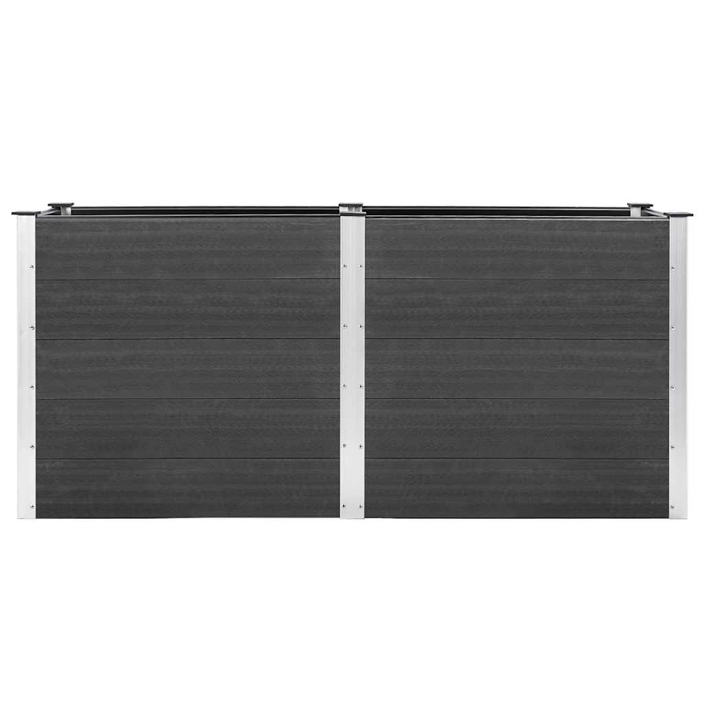 Arriate Elevado De Jardín Wpc Gris 200x50x91 Cm_2