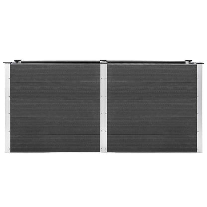 Arriate Elevado De Jardín Wpc Gris 200x50x91 Cm_2