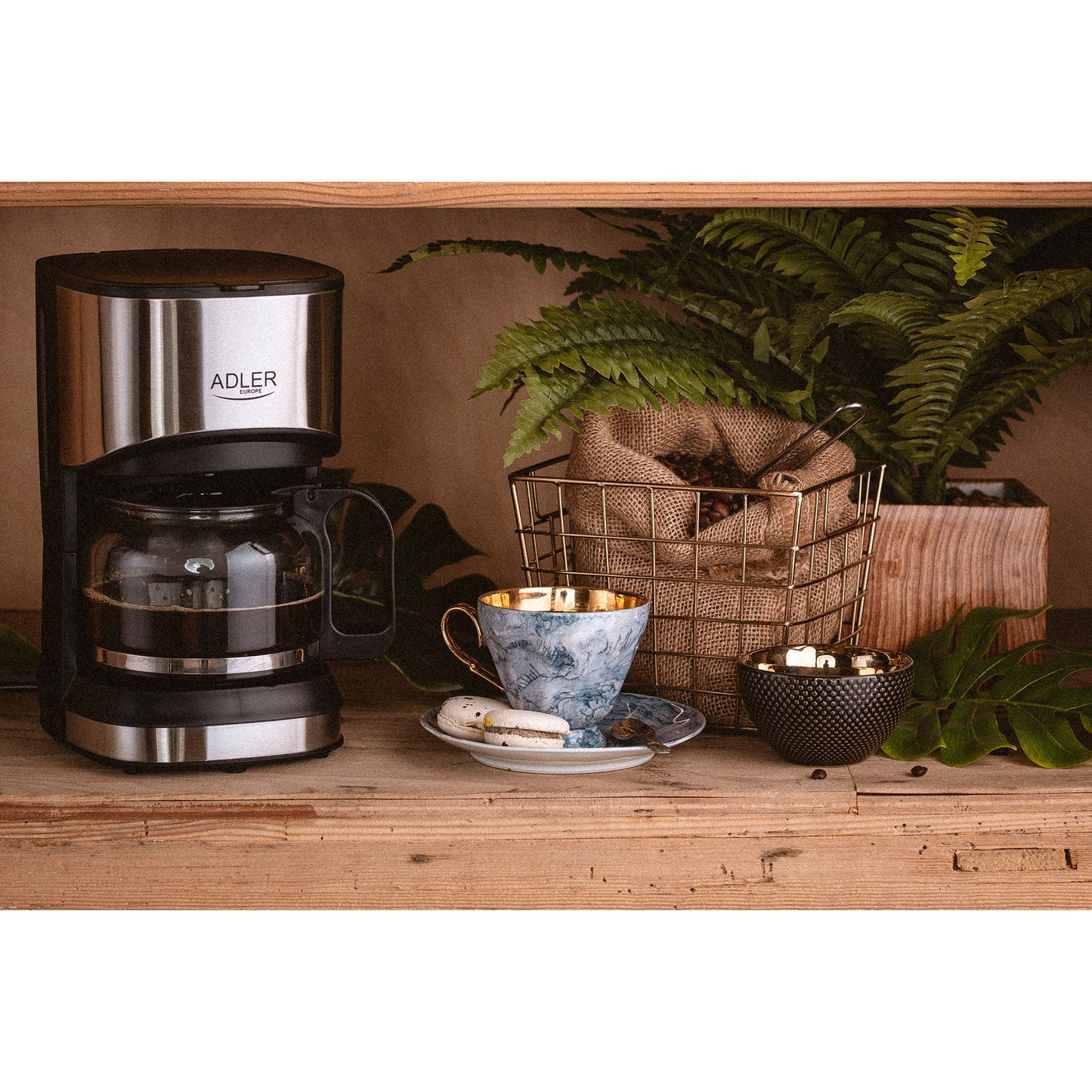 Cafetera Eléctrica De Goteo 6 Tazas 0,7 L, Filtro Extraíble, Antigoteo, Mantiene Café Caliente Adler Ad4407 Negro/plata_2