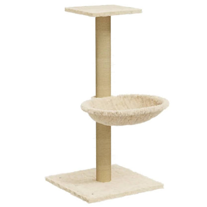 Rascador Para Gatos Con Poste De Sisal Crema 74 Cm_0
