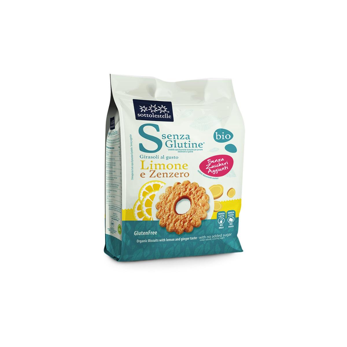 Biscoito de limão e gengibre sem açúcar e sem glúten Sotto 250g