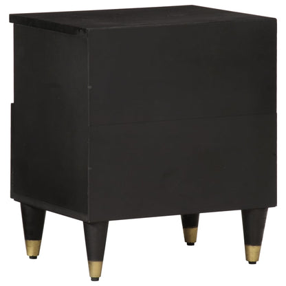 Mesita De Noche De Madera Maciza De Mango 40x33x46 Cm_3