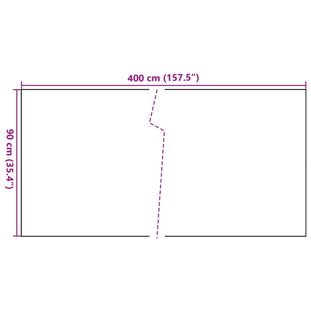 Toldo Para Balcón Ratán Sintético Blanco 400x90 Cm / Vetonek_1
