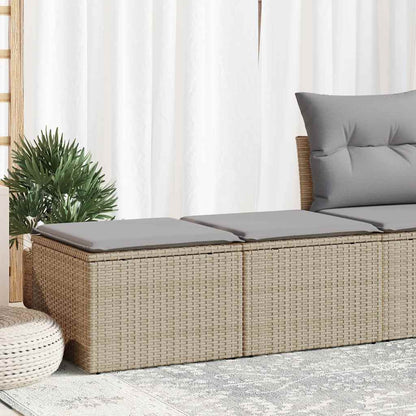 Set Sofás Jardín Y Cojines 2 Pzas Ratán Sintético Acacia Beige / Vetonek_3