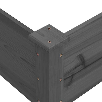 Jardinera Arriate Madera Maciza De Abeto Gris 120x120x56 Cm_5