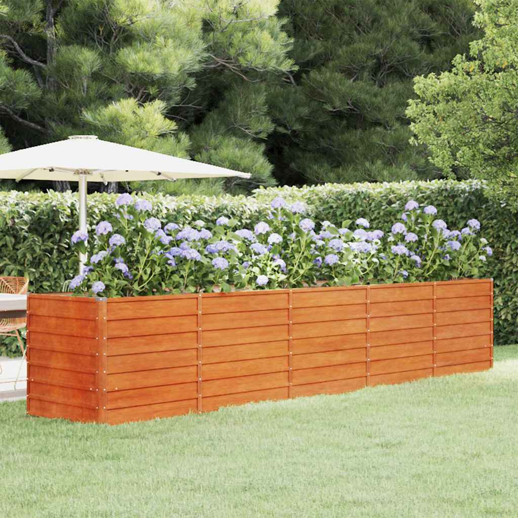 Arriate Oxidado De Acero Corten 400x80x77 Cm_1