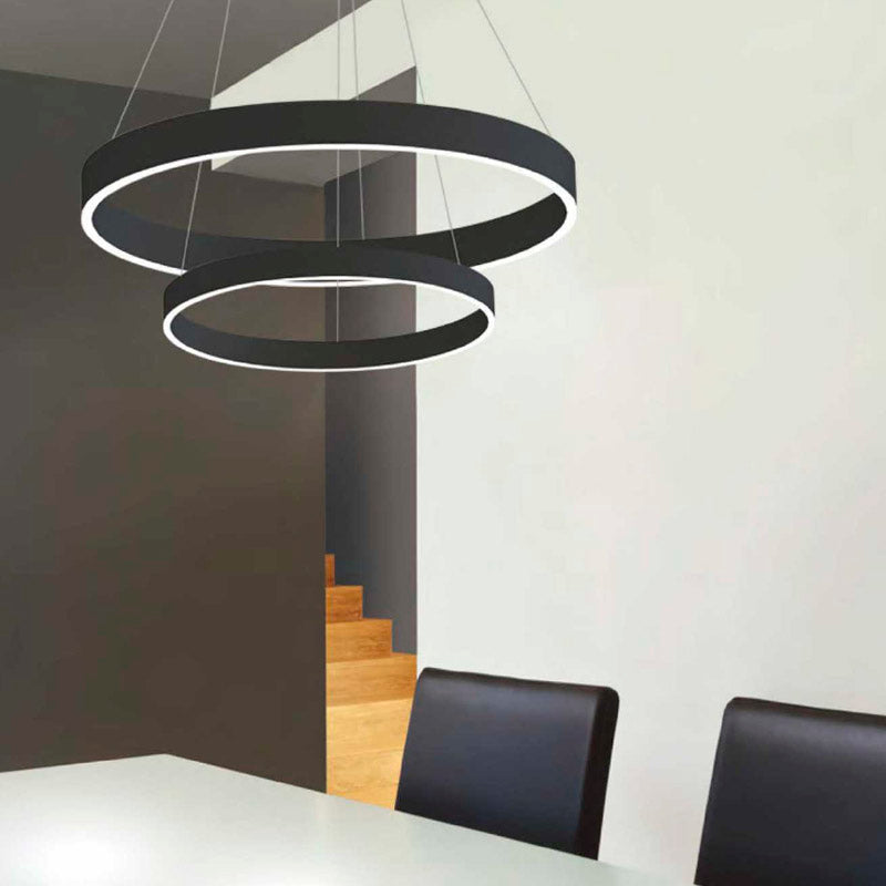 Lámpara Colgante Ringend 28w, Negro, Triac Regulable, Ø40cm, Blanco Neutro, Regulable_4