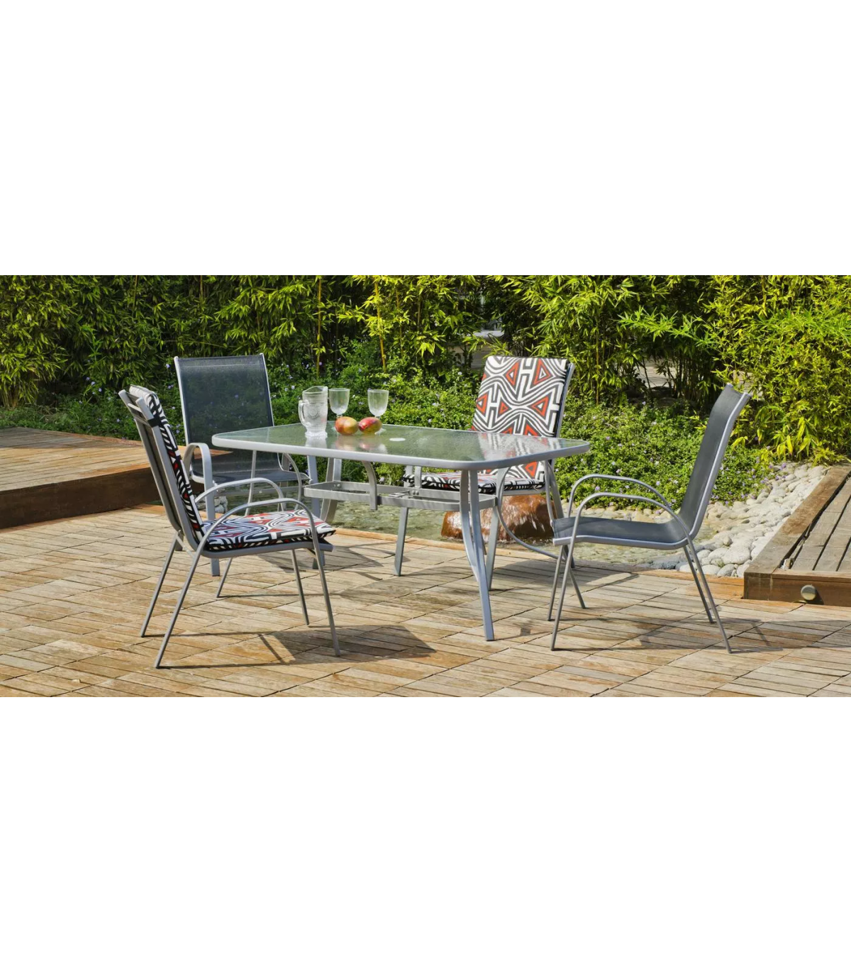 Pack De 4 Sillones Apilables Acero/textilen Seul-3. 94 Cm(alto) 54 Cm(ancho)84 Cm(fondo)_3
