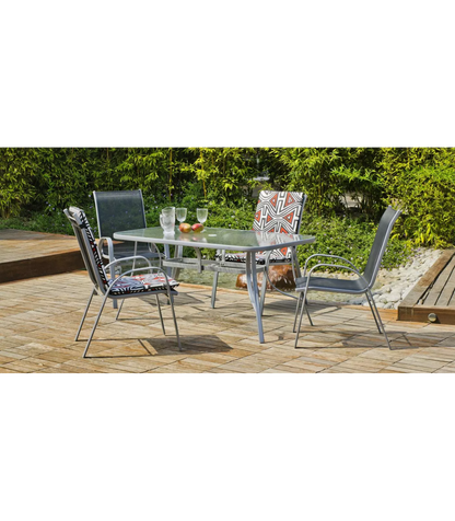 Pack De 4 Sillones Apilables Acero/textilen Seul-3. 94 Cm(alto) 54 Cm(ancho)84 Cm(fondo)_2