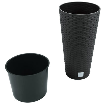 Maceta Rato De 15,5 Litros Con Inserto 25 X 25 X 47,6 Cm En Color Antracita