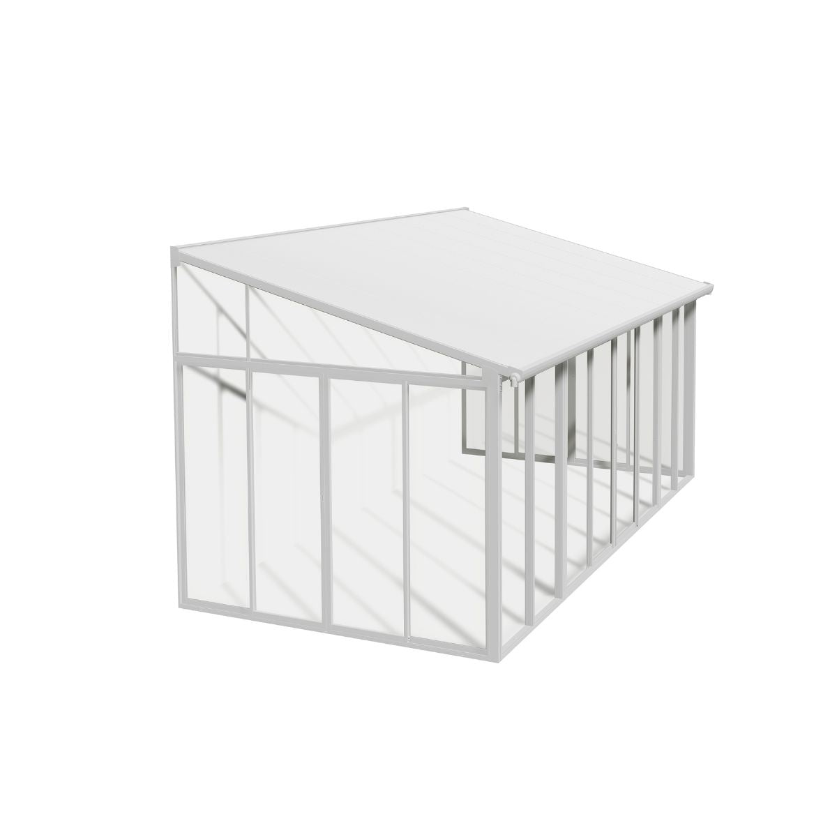 Canopia San Remo Pérgula em alumínio fechada 3x5,6 m branca