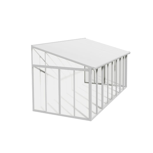 Canopia San Remo Pérgula em alumínio fechada 3x5,6 m branca