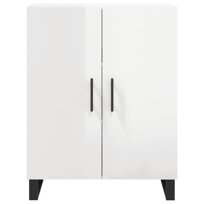 Aparador Alto Madera Contrachapada Blanco Brillo 69,5x34x180 Cm_4