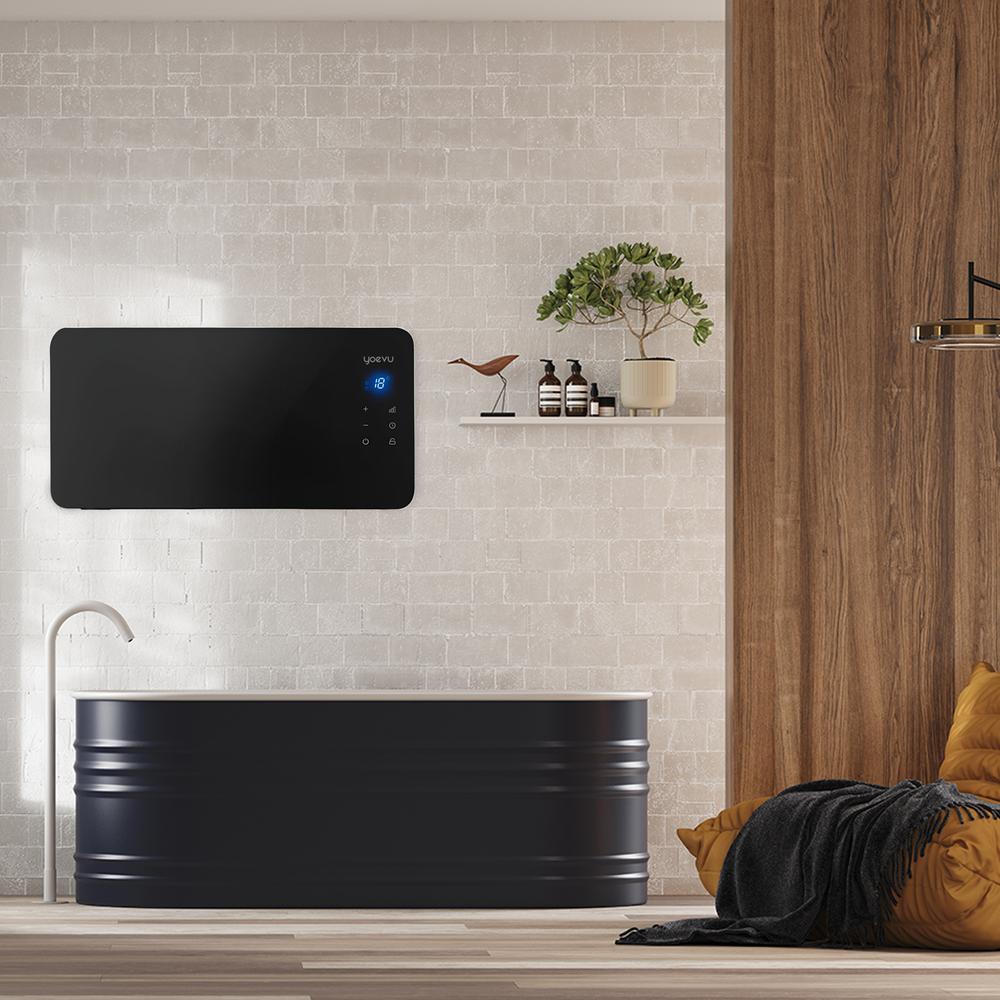 Yoevu Radiador Eléctrico Bajo Consumo 2000w Programable Control Móvil App Y Wifi Termostato Regulable Soporte Con Ruedas_5