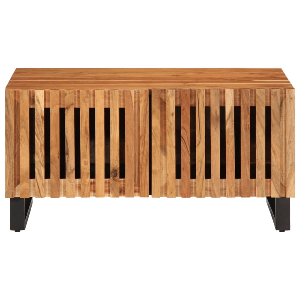 Mesa De Centro Madera Maciza De Acacia 80x51x40 Cm_0