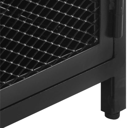 Mesita De Noche Madera Maciza De Mango Rugosa 40x30x53 Cm_3