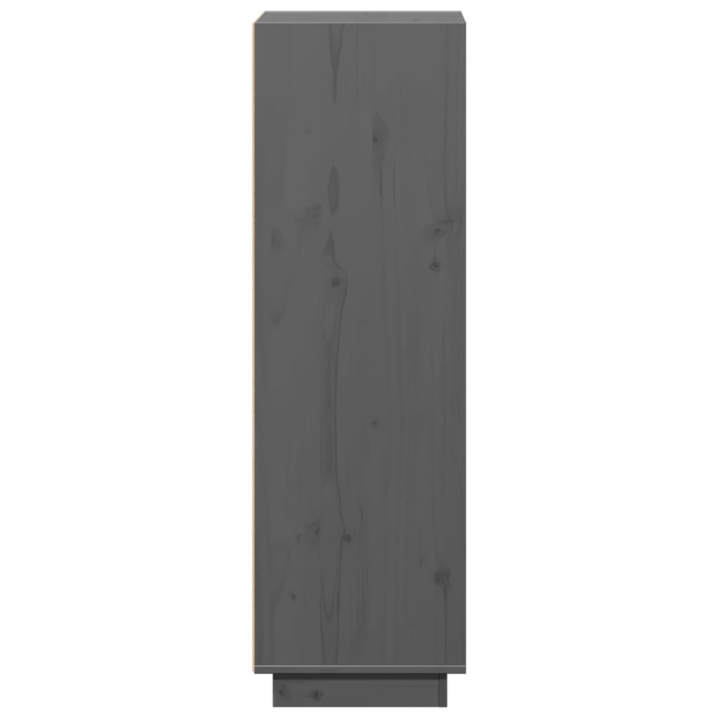 Aparador Alto De Madera Maciza De Pino Gris 37x34x110 Cm / Vetonek_2