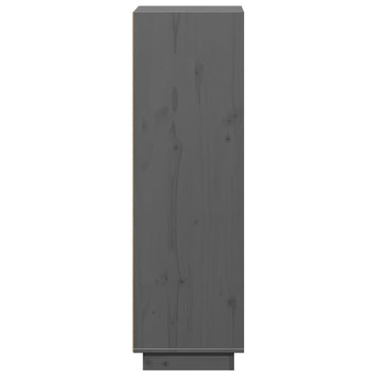 Aparador Alto De Madera Maciza De Pino Gris 37x34x110 Cm / Vetonek_2