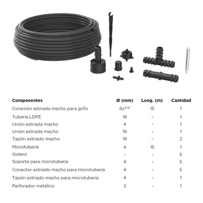 Riego Goteo 16mmx15mt Con Accesorios_3